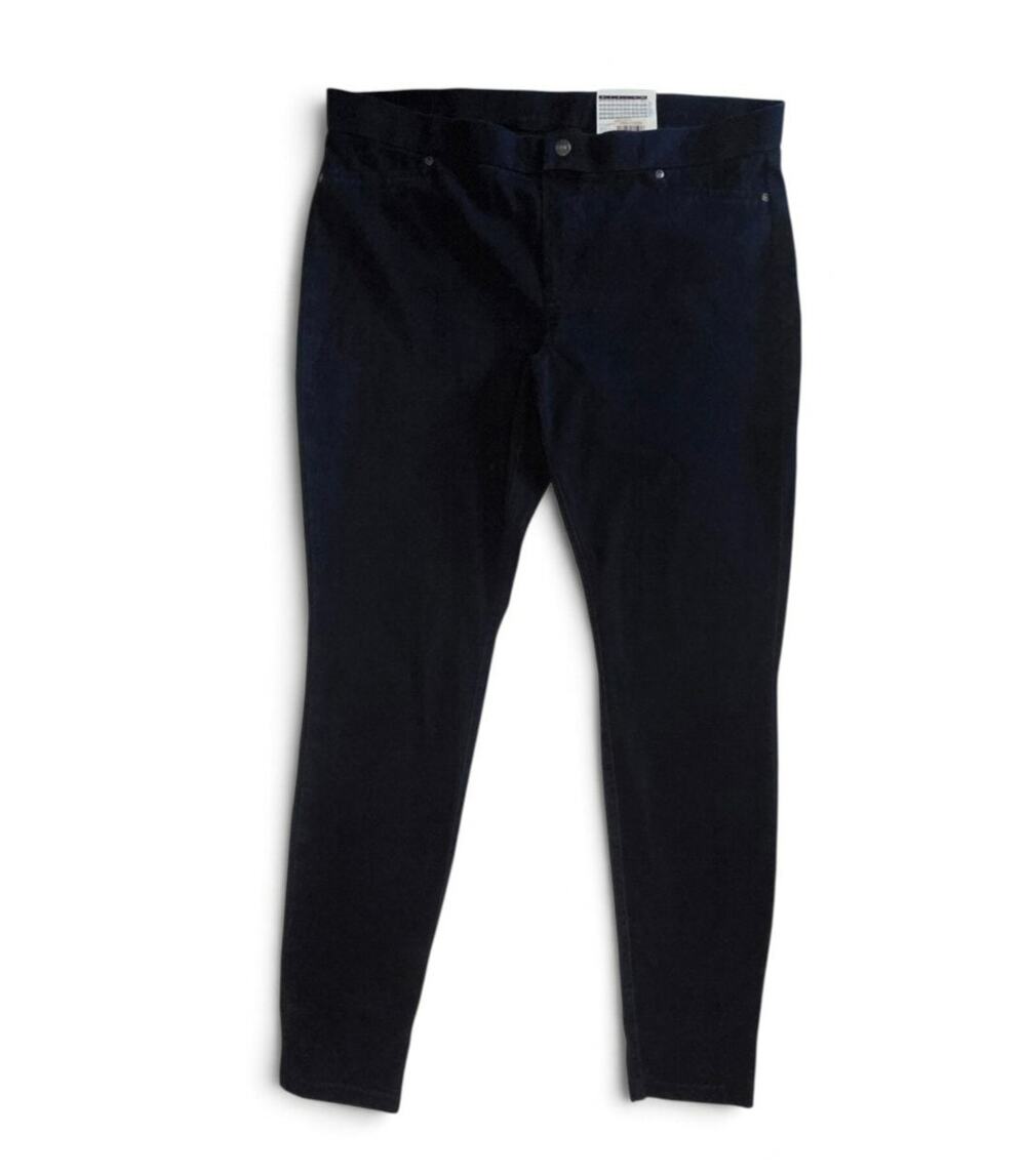 HUE Super Smooth Denim Leggings Women's XL Night Wash Blue Jeggings NWT